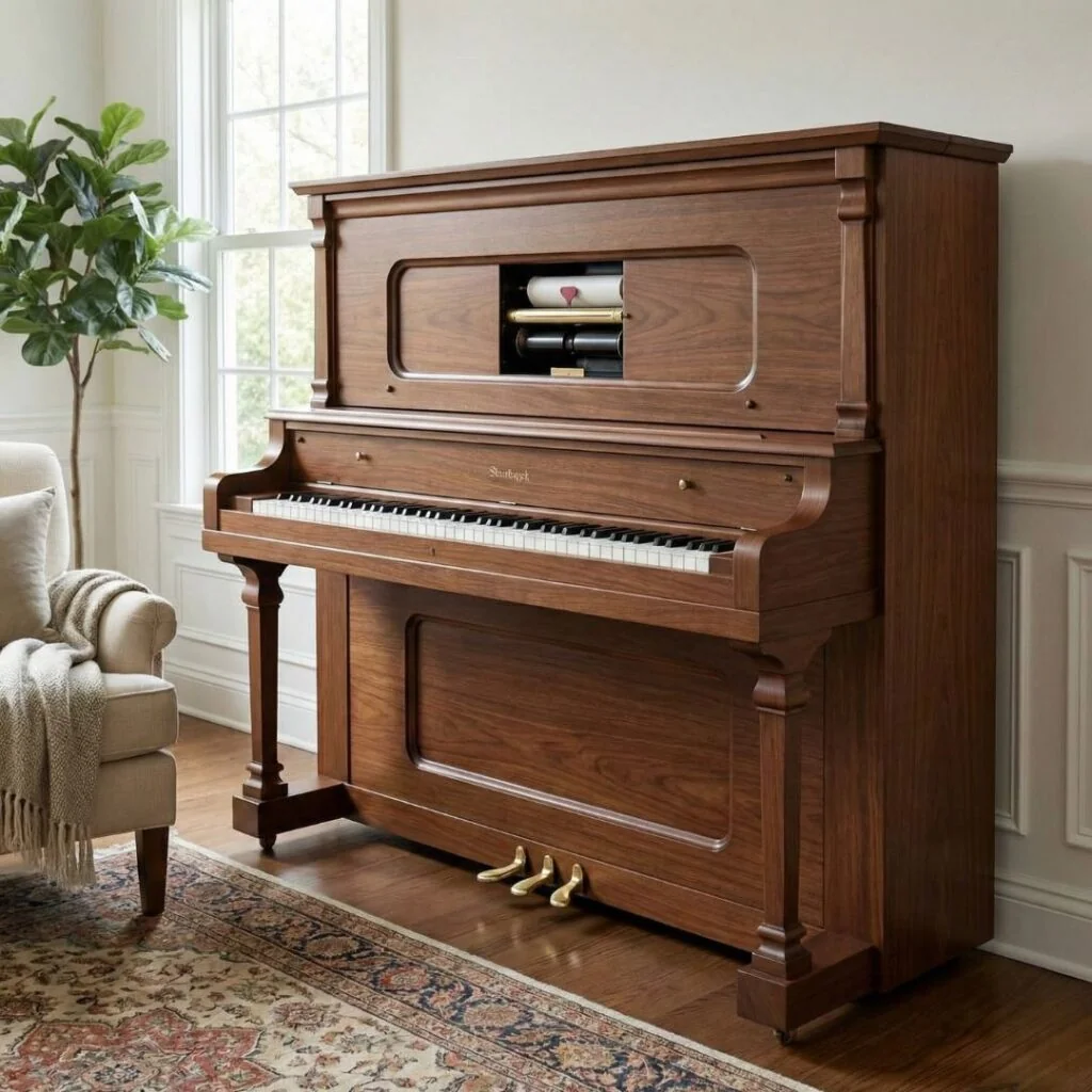 Visualization of the 1928 Stodart upright player piano once fully restored